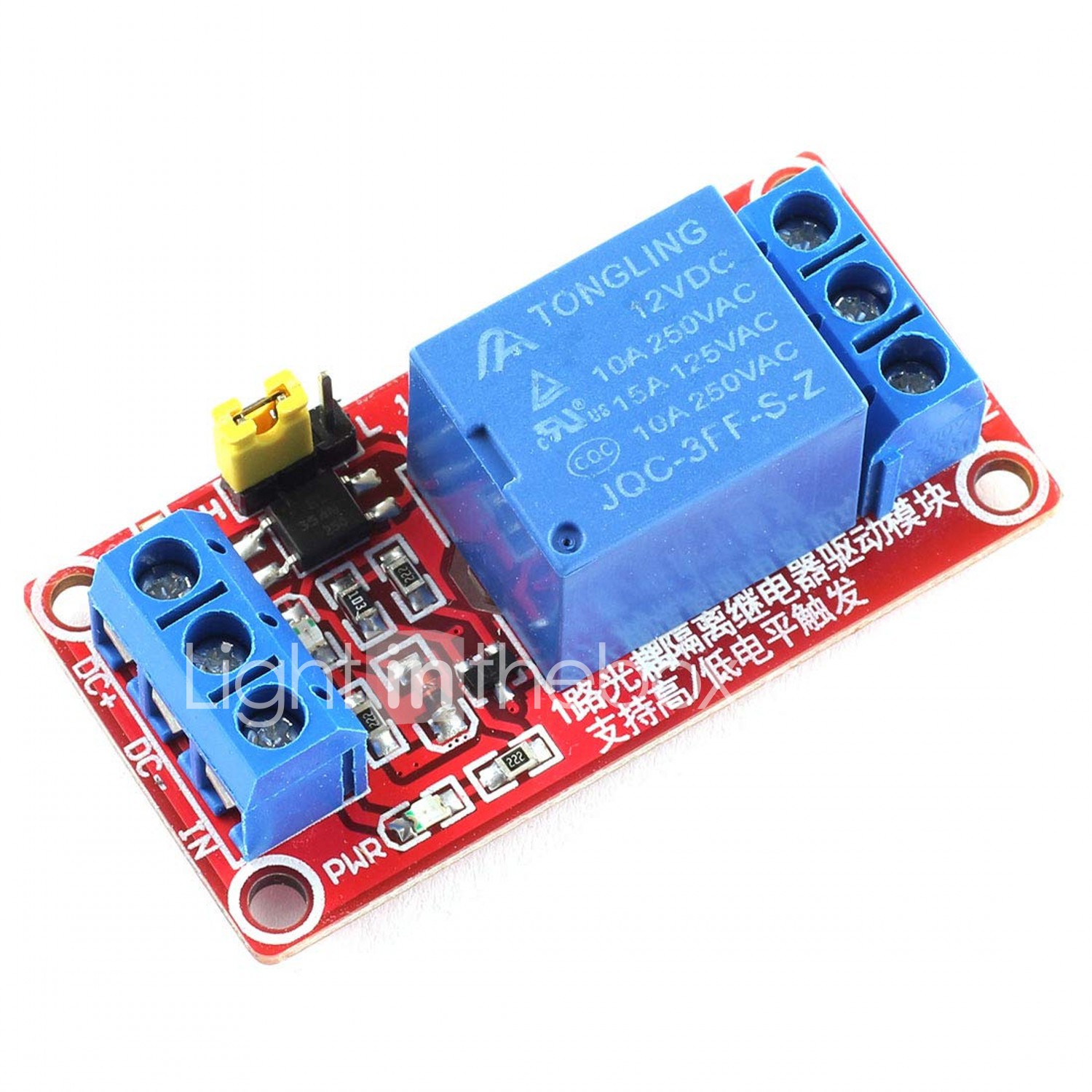 12V Relay Module 1 Channel With High//Low Level Trigger /& Optoisolator AUIT