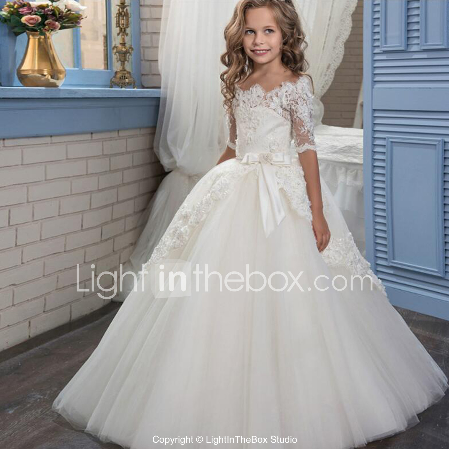 christmas wedding flower girl dresses
