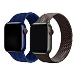 voordelige -2 stuks Slimme horlogeband voor Apple  iWatch Apple Watch-serie 7 / SE / 6/5/4/3/2/1 Sportband Elastische band Weven armband Siliconen Vervanging Polsband / # / Externe aanbesteding