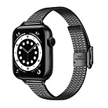 voordelige -1 pcs Slimme horlogeband voor Apple  iWatch Apple Watch-serie 7 / SE / 6/5/4/3/2/1 Zakelijke band Roestvrij staal Vervanging Polsband