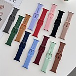 voordelige -1 pcs Slimme horlogeband voor Apple  iWatch Apple Watch-serie 7 / SE / 6/5/4/3/2/1 Elastische band Siliconen Elastisch Rekbaar Effen Kleur Vervanging Polsband 38/40/41 mm 42/44/45 mm