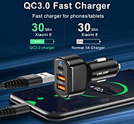 economico -uslion pd 30w usb caricabatteria da auto 3 porte usb type c fast charge for iphone 12 xiaomi huawei samsung phone Charger adapter in car
