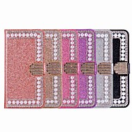 Capinha Para Apple iPhone XS / iPhone XR / iPhone XS Max Carteira / Porta-Cartão / Com Strass Capa Proteção Completa Sólido / Glitter Brilhante / Strass Rígida PU Leather