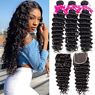 Ombre Hair Weaves Hair Bulk Curly Human Hair 8 Inch Hair