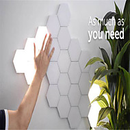baratos -toque três modular de iluminação sensível hexagonal acende criativo noite magnética parede de luz decoração lampara