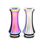 baratos -Yuhetec 510 versão mais longa ponta de gotejamento de aço inoxidável para nautilus 2 / ijust s / tfv8 bebê / stick m17 / melo 4 d25 mini / ammit 25 / creed rta atomizador 1 pc