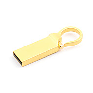 baratos -Litbest botão redondo chaveiro de metal ouro 32 gb flash drives usb 2.0 criativo para carro