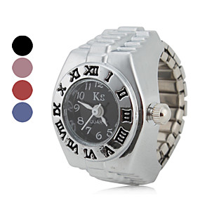 baratos Anéis Relógio-Mulheres Relógio Anel Japanês Quartzo Prata Relógio Casual senhoras Vintage Fashion - Vermelho Azul Rosa claro