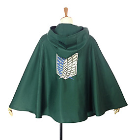 baratos Fantasias &amp; Cosplay-Inspirado por Attack on Titan Levy Anime Fantasias de Cosplay Japanês Tops Cosplay / Bottoms Retalhos Capa Para Homens
