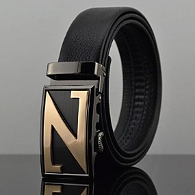 baratos Cintos Masculinos-Homens Trabalho / Casual Pele, Largo / Todas as Estações