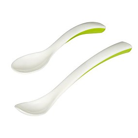 baratos Artigos para Casa-alimentação colher e colher de bebê plástico polipropileno de 2 peças 16x3x2cm