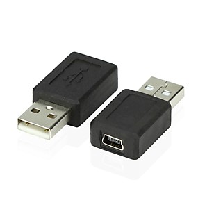 baratos Acessórios Periféricos de Computador-usb macho para mini USB 1pcs adaptador feminino