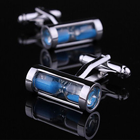 baratos Abotoaduras-Prata Botões de Punho Cobre Homens Jóias de fantasia Para