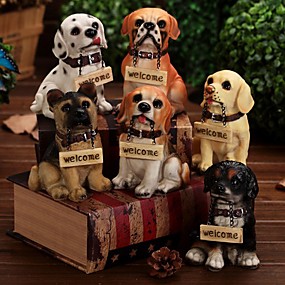 baratos Artigos para Casa-Sinal bem-vindo stitting figura cão de sorriso decoração cafe cachorro casa (cor aleatória)
