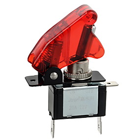 baratos Interruptores-jtron vermelho / azul levou alternância carro iluminado interruptor on / off (12v / 20a)