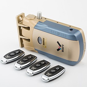 baratos Fechadura da porta-WAFU Liga de Zinco Metal Bloqueio remoto Segurança Doméstica Inteligente Sistema Casa Escola Porta de aço inoxidável Porta de vidro Porta