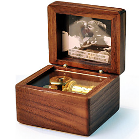 baratos Brinquedos Clássicos-Caixa de música Caixa de música de madeira Caixa de música antiga Criativo Novidades Únicos De madeira Mulheres Para Meninos Para Meninas Crianças Adulto Infantil Presentes da graduação Brinquedos Dom