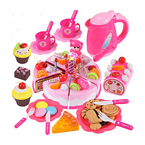 baratos Brinquedos Clássicos-Conjuntos Toy Cozinha Comida de Brinquedo Brinquedos de Faz de Conta Bolo Cortadores de Bolos e Bolachas PVC Crianças Para Meninos Para Meninas Brinquedos Dom