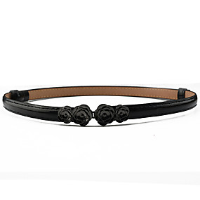 baratos Cintos de Moda-Mulheres Vestido Belt Resina, Com Fivela - Floral Sólido