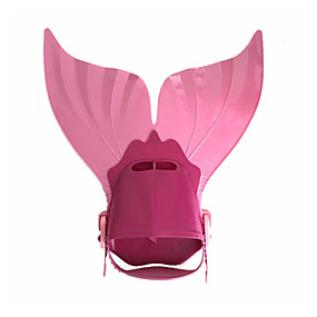 baratos Esportes Aquáticos-Fins de Mergulho Barbatanas Portátil sereia Pala Curta Natação Mergulho Snorkeling TPR PP - para Infantil Azul e Branco Verde Rosa claro