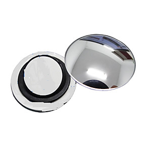 baratos Rear View Monitor-ziqiao 1 pç carro espelho retrovisor espelho redondo pequeno grande ângulo ajustável superfície convexa visual, com base rotativa