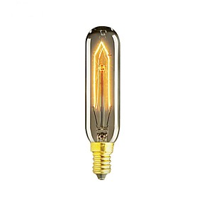 baratos Lâmpadas Incandescentes-1pç 40 W E14 T10 Branco Quente 2300 k Retro / Regulável / Decorativa Incandescente Vintage Edison Light Bulb 220-240 V