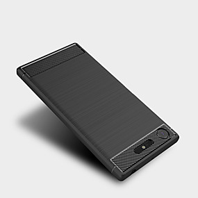 baratos Xperia XA1-Capinha Para Sony Xperia XZ1 Compact / Sony Xperia XZ1 / Sony Xperia XZ Premium Áspero Capa traseira Sólido Macia TPU