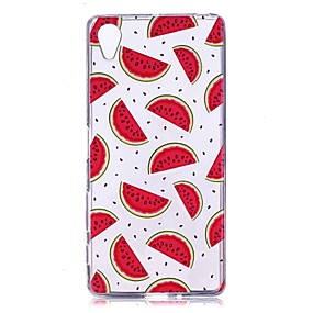 baratos Xperia XA2-Capinha Para Sony Xperia XZ2 / Xperia XA2 / Sony Xperia XA1 Transparente / Estampada Capa traseira Fruta Macia TPU