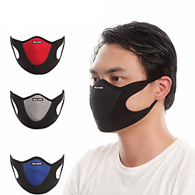 abordables Accesorios para Deporte y Ocio-Mascarilla deportiva Máscara de protección contra la polución Retazos Transpirable A prueba de polvo Bicicleta / Ciclismo Negro Camuflaje Rojo Terciopelo Licra para Hombre Mujer Adulto Ciclismo
