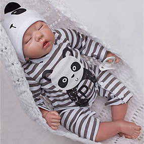 baratos Bonecas e Animais de Pelúcia-OtardDolls 20 polegada Bonecas Reborn Brinquedo Para Bebê Bebês Meninos Recém nascido realista Amiga-do-Ambiente Presente Á Mão Silicone 3/4 membros de silicone e corpo cheio de algodão com roupas e