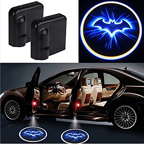 baratos Luminárias para Presente-2 pcs porta do carro sem fio led projetor laser sombra luz do carro-styling luz da lâmpada interior do carro
