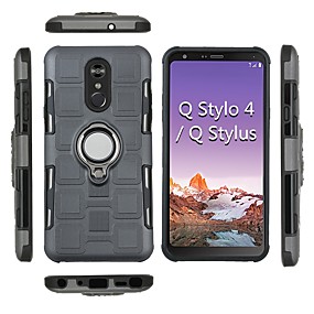 baratos LG-Capinha Para LG LG Q Stylus / LG Stylo 4 Antichoque / Suporte para Alianças Capa traseira Armadura Rígida PC