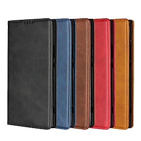 baratos Xperia XZ2 Premium-Capinha Para Sony Xperia Sony Xperia Z5 / Xperia XZ2 / Sony Xperia XZ2 Premium Carteira / Porta-Cartão / Com Suporte Capa Proteção Completa Sólido Rígida PU Leather