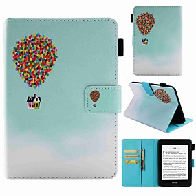 baratos Kindle 4-Capinha Para Amazon Kindle PaperWhite 4 Porta-Cartão / Antichoque / Estampada Capa Proteção Completa Balão Rígida PU Leather