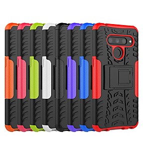 baratos LG Q7 / Q7+-Capinha Para LG LG X Power3 / LG V40 / LG V50 Antichoque / Com Suporte Capa traseira Armadura Rígida PC
