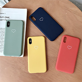 baratos iPhone 7-Capinha Para Apple iPhone XS / iPhone XR / iPhone XS Max Estampada Capa traseira Coração Macia TPU
