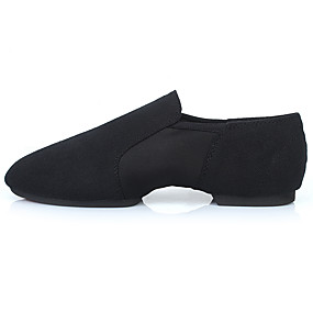 baratos Sapatos de Dança-Homens Sapatos de Dança Lona Sapatos de Jazz Recortes Sapatilha Sem Salto Personalizável Preto / Espetáculo / Ensaio / Prática
