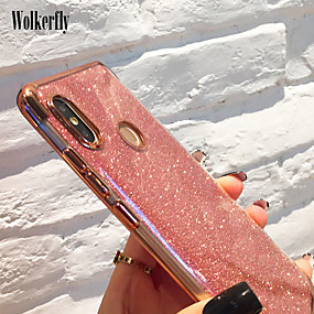 baratos Huawei P30-Capinha Para Huawei Huawei P20 / Huawei P20 Pro / Huawei P20 lite Galvanizado / Glitter Brilhante Capa traseira Transparente / Glitter Brilhante Macia TPU / P10 Plus / P10 Lite / P10