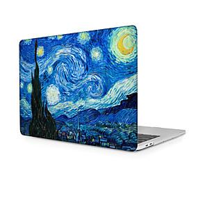 baratos Capinhas para MacBook 12"-Pintura a óleo de van gogh para macbook pro air retina capa protetora 11/12/13/15 (a1278-a1989) pvc hard shell