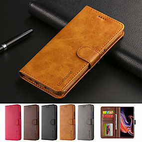 baratos Huawei P20 Lite-Caso para huawei p30 p30 titular do cartão flip titular casos de corpo inteiro de cor sólida macio couro pu p30 lite p20 p20 pro p20 lite