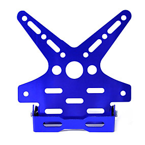 baratos Decoração da grade dianteira do carro-suporte de montagem de titular de licença ajustável de motocicleta