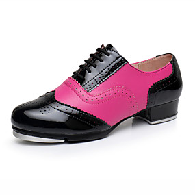 baratos Sapatos de Dança Infantis-Para Meninas Sapatos de Dança Couro Sintético Sapatilhas de Sapateado Salto Salto Grosso Personalizável Fúcsia / Espetáculo / Ensaio / Prática