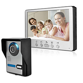 baratos Sistemas de Câmeras para Portas-7-inch ultra-fino com fio de vídeo com fio campainha hd villa vídeo interfone unidade exterior ângulo ajustável 815fa11