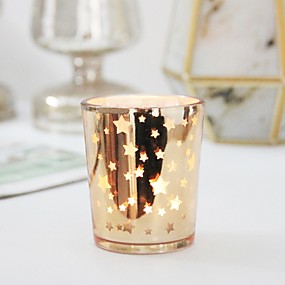 baratos Home Fragrances-Estilo simples / Estilo Europeu vidro / Vidro Suporte de Vela Candelabro 12pcs, Candle / Candle Holder