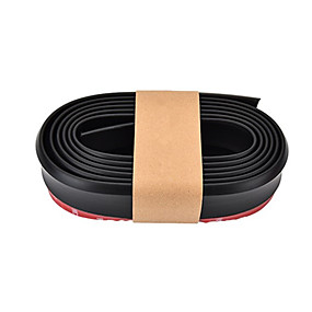 baratos Decoração de pára-choques de carro-2.5m / roll protetor de saia labial de borracha universal frente do carro / lábio traseiro amortecedores decorar tira do envoltório do carro resistente a riscos