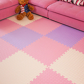 baratos Tapetes-Yiwu pho_027x padrão de espuma eva puzzle floor mat 30 * 1.0 [peça única com tira de borda] _Blue