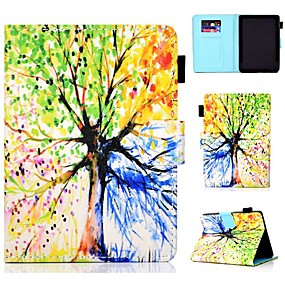 baratos Outro caso de tablets-Capinha Para KOBO kobo clara HD Porta-Cartão / Antichoque / Com Suporte Capa Proteção Completa Árvore Rígida PU Leather