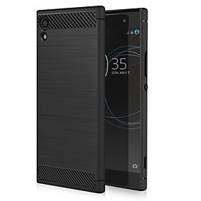 baratos Xperia XA1-Capinha Para Sony Sony Xperia XA1 Antichoque / Anti-poeira Capa traseira Linhas / Ondas Macia TPU