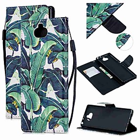 baratos Xperia XZ2-Capinha Para Sony Sony Xperia 10 / Sony Xperia XZ3 / Xperia XZ2 Compact Carteira / Porta-Cartão / Antichoque Capa Proteção Completa Árvore PU Leather