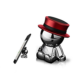 tanie Wisiorki i ozdoby samochodowe-Obrotowy o 360 stopni uchwyt telefonu rzemiosło samochodowe uchwyt na telefon kapelusz-mężczyzna stojak na telefon wielofunkcyjny kreatywny dodatek mobilny